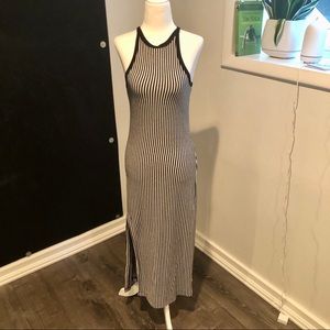 Black and white knit dress